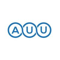 auu-Buchstaben-Logo-Design auf weißem Hintergrund. auu kreative Initialen schreiben Logo-Konzept. au Briefdesign. vektor