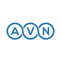 avn brev logotyp design på vit bakgrund. avn kreativa initialer brev logotyp koncept. avn bokstavsdesign. vektor