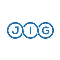 jigg brev logotyp design på vit bakgrund. jig kreativa initialer brev logotyp koncept. jiggbokstavsdesign. vektor
