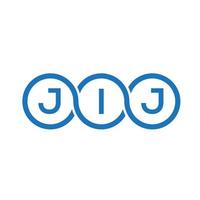 JJ-Brief-Logo-Design auf weißem Hintergrund. jj kreative Initialen schreiben Logo-Konzept. Jij-Buchstaben-Design. vektor