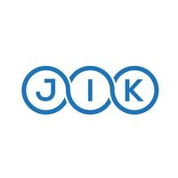 Jik-Brief-Logo-Design auf weißem Hintergrund. Jik kreative Initialen schreiben Logo-Konzept. Jik-Buchstaben-Design. vektor