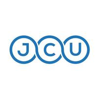 jcu brev logotyp design på vit bakgrund. jcu kreativa initialer brev logotyp koncept. jcu bokstavsdesign. vektor