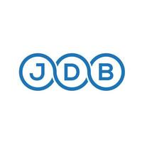 jdb brev logotyp design på vit bakgrund. jdb kreativa initialer bokstavslogotyp koncept. jdb bokstavsdesign. vektor