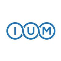 ium-Brief-Logo-Design auf weißem Hintergrund. ium kreative Initialen schreiben Logo-Konzept. ium-Buchstaben-Design. vektor
