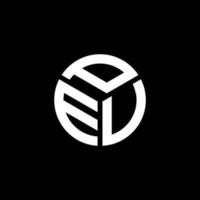 PEV-Brief-Logo-Design auf schwarzem Hintergrund. pev kreative Initialen schreiben Logo-Konzept. PEV-Buchstaben-Design. vektor
