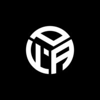 pfa brev logotyp design på svart bakgrund. pfa kreativa initialer bokstavslogotyp koncept. pfa bokstavsdesign. vektor