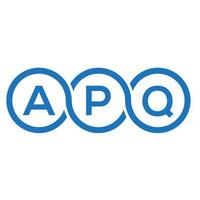 apq-Brief-Logo-Design auf weißem Hintergrund. apq kreative Initialen schreiben Logo-Konzept. apq Briefgestaltung. vektor