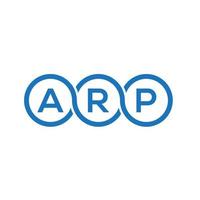 arp-Buchstaben-Logo-Design auf weißem Hintergrund. arp kreatives Initialen-Buchstaben-Logo-Konzept. arp Briefgestaltung. vektor