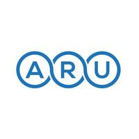 aru-Buchstaben-Logo-Design auf weißem Hintergrund. aru kreatives Initialen-Buchstaben-Logo-Konzept. Aru-Briefgestaltung. vektor