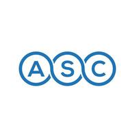 asc brev logotyp design på vit bakgrund. asc kreativa initialer brev logotyp koncept. asc bokstav design. vektor