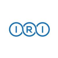 iri-Brief-Logo-Design auf weißem Hintergrund. iri kreative Initialen schreiben Logo-Konzept. iri-Briefgestaltung. vektor
