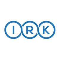 irk brev logotyp design på vit bakgrund. irk kreativa initialer brev logotyp koncept. irk bokstav design. vektor