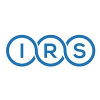 IRS-Brief-Logo-Design auf weißem Hintergrund. irs kreative Initialen schreiben Logo-Konzept. irs Briefgestaltung. vektor