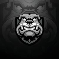 hund gamer maskot logotyp design vektor