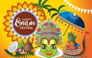 Onam-Hindu-Erntefest-Plakat vektor