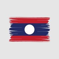 laos flagga penseldrag. National flagga vektor