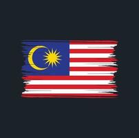 Pinselstriche der malaysischen Flagge. Nationalflagge vektor