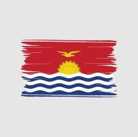 kiribati flagga penseldrag. National flagga vektor