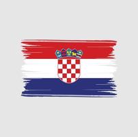 kroatiska flaggan penseldrag. National flagga vektor