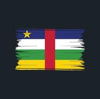 penseldrag för centralafrikanska flaggan. National flagga vektor
