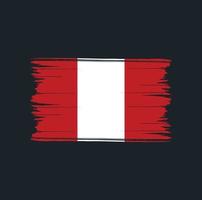 peru flag pinselstriche. Nationalflagge vektor