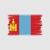 Pinselstriche der Mongolei-Flagge. Nationalflagge vektor