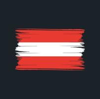 österrikiska flaggan penseldrag. National flagga vektor