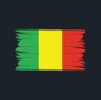 mali flagga penseldrag. National flagga vektor