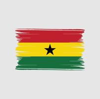 ghana flagga penseldrag. National flagga vektor
