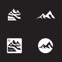 berg ikon logotyp mall illustration vektor