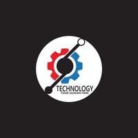 Technologie-Logo-Design-Vektor-Vorlage vektor