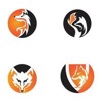 Fuchs-Vektor-Illustration-Symbol und Symbol vektor