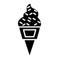 Symbol für Eiscreme-Glyphe vektor