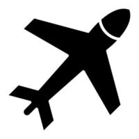 Flugzeug-Glyphen-Symbol vektor