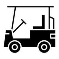 Goldwagen-Glyphen-Symbol vektor