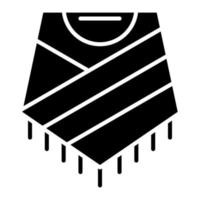 Poncho-Glyphe-Symbol vektor