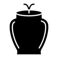 Vase-Glyphe-Symbol vektor