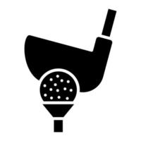 Golf-Glyphe-Symbol vektor