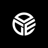 Ode-Brief-Logo-Design auf schwarzem Hintergrund. Ode kreatives Initialen-Buchstaben-Logo-Konzept. Ode Briefgestaltung. vektor