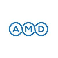 AMD-Brief-Logo-Design auf weißem Hintergrund. amd kreatives Initialen-Buchstaben-Logo-Konzept. und Briefgestaltung. vektor