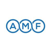 Amf-Brief-Logo-Design auf weißem Hintergrund. amf kreative Initialen schreiben Logo-Konzept. amf Briefgestaltung. vektor