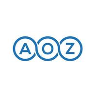 aoz brev logotyp design på svart bakgrund. aoz kreativa initialer brev logotyp koncept. aoz bokstavsdesign. vektor