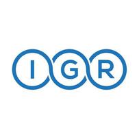 igr-Brief-Logo-Design auf weißem Hintergrund. igr kreative Initialen schreiben Logo-Konzept. igr Briefgestaltung. vektor