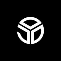ojo brev logotyp design på svart bakgrund. ojo kreativa initialer brev logotyp koncept. ojo bokstavsdesign. vektor