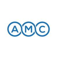 amc brev logotyp design på vit bakgrund. amc kreativa initialer brev logotyp koncept. amc bokstavsdesign. vektor