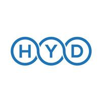 Hyd-Brief-Logo-Design auf weißem Hintergrund. hyd kreatives Initialen-Buchstaben-Logo-Konzept. Hyd-Briefgestaltung. vektor