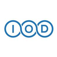 Iod-Buchstaben-Logo-Design auf weißem Hintergrund. iod kreative Initialen schreiben Logo-Konzept. Iod-Buchstaben-Design. vektor
