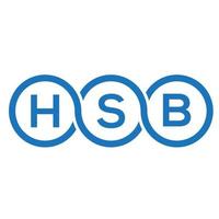 hsb-Buchstaben-Logo-Design auf weißem Hintergrund. hsb kreatives Initialen-Buchstaben-Logo-Konzept. hsb Briefgestaltung. vektor