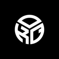 Okq-Brief-Logo-Design auf schwarzem Hintergrund. okq kreative Initialen schreiben Logo-Konzept. Okq Briefgestaltung. vektor