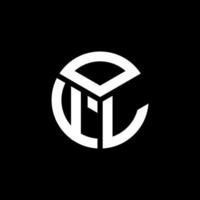 Design des Buchstaben-Logos auf schwarzem Hintergrund. Ofl kreatives Initialen-Buchstaben-Logo-Konzept. ofl Briefgestaltung. vektor
